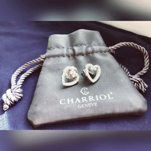 Charriol Diamond Earrings Hearts